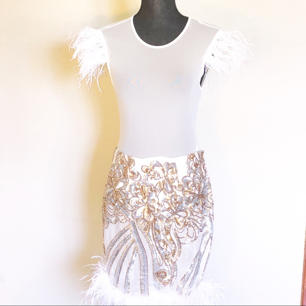 Handmade Sequin Skirt/Bodysuit | Large
